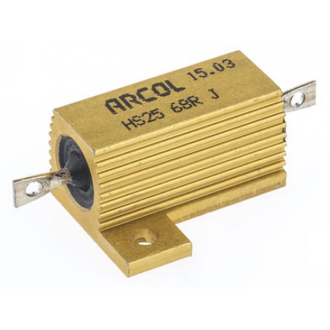 HS 25W 68R J HEATSINK RESISTOR 5% 